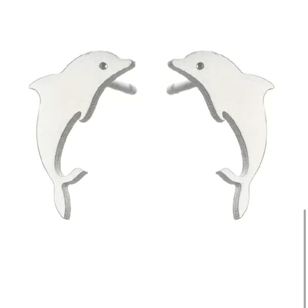 Dainty Dolphin Earrings For Pierced Ears| Super Cute Unique Sea Animal Gift